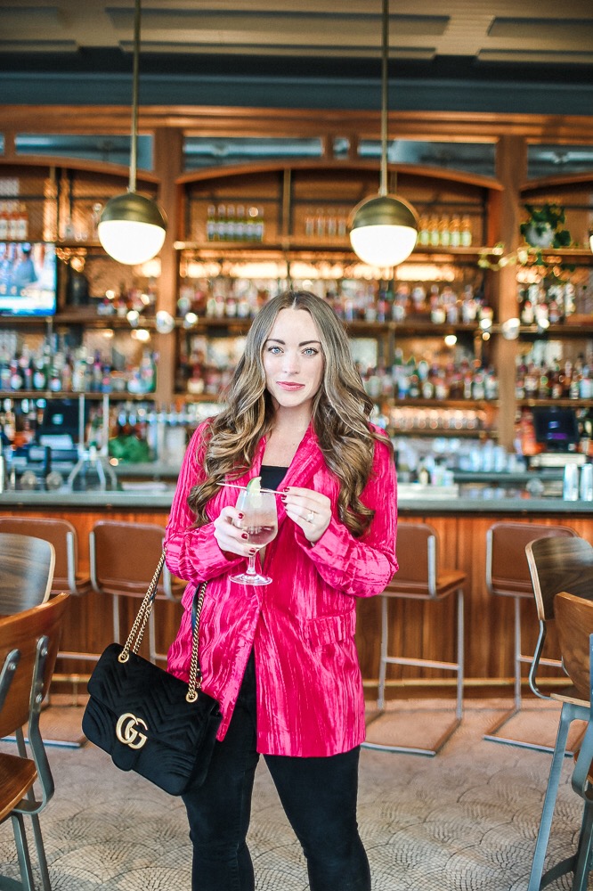 Date Night Look Pink Topshop Blazer