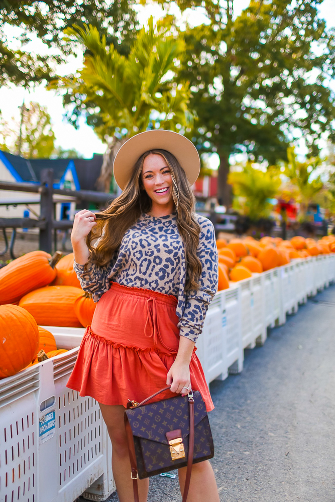 Flared Short Skirt Fall Outfit 